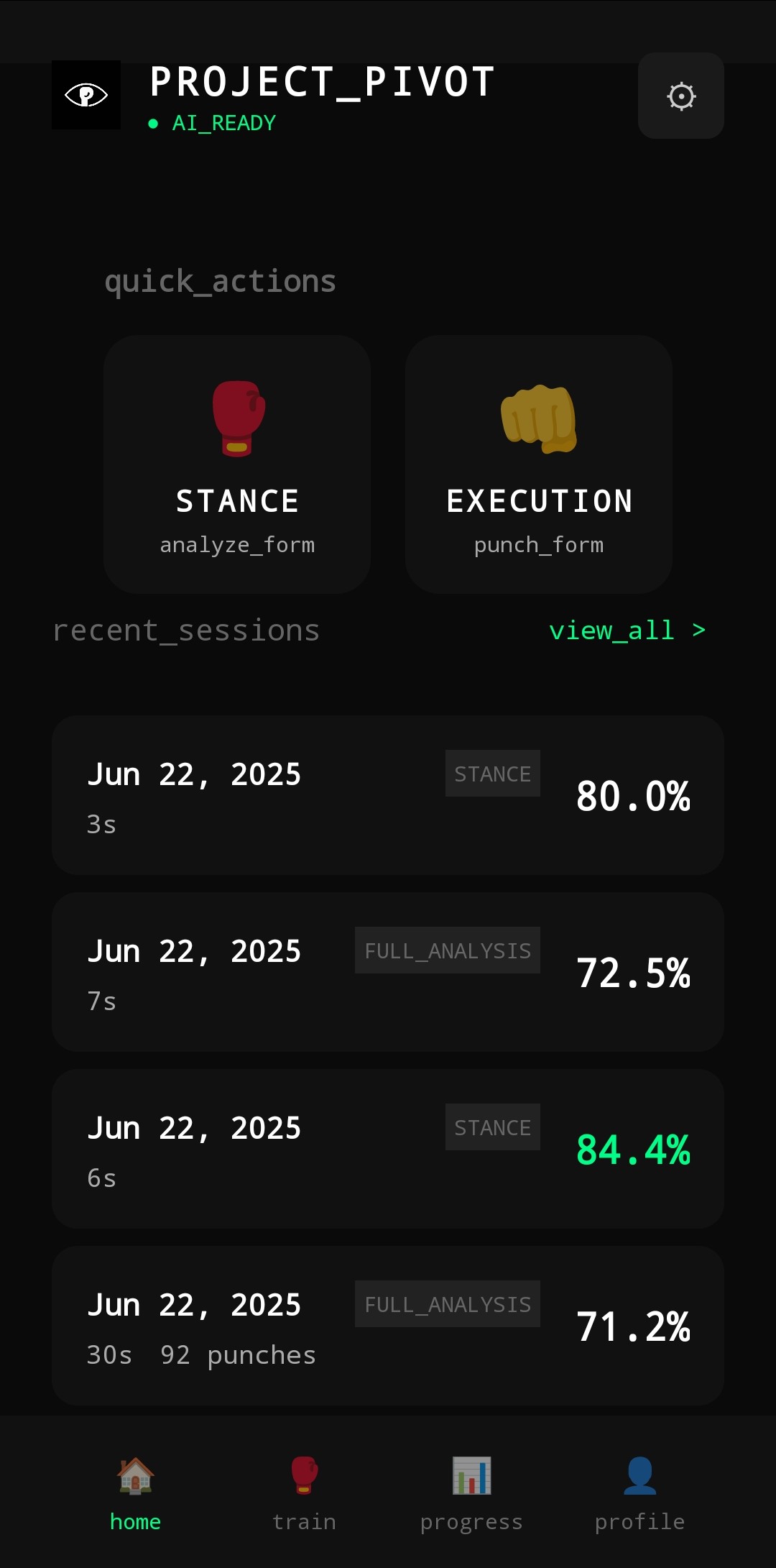 PROJECT PIVOT App Interface